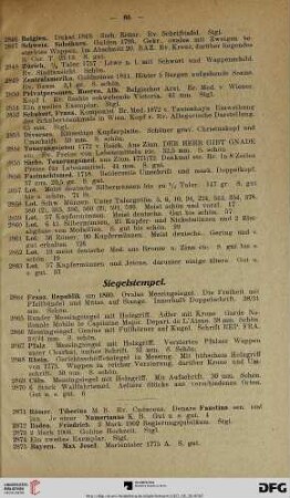 Siegelstempel (Nr. 2864-2968)