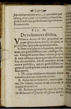 Cap. IX. De voluntate divina