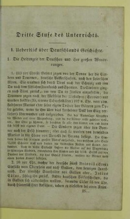 Dritte Stufe des Unterrichts