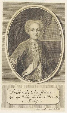Bildnis des Friedrich Christian zu Sachsen