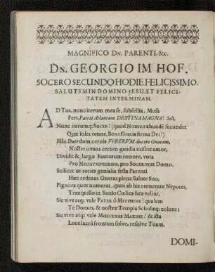 [Carmina gratulatoria]