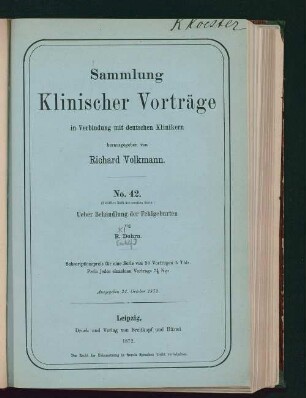 Ueber die Behandlung der Fehlgeburten