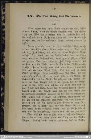 XX. Die Bereitung des Gefrornen