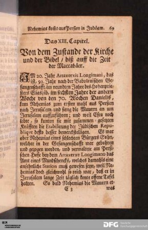 Das XIII. Capitel.