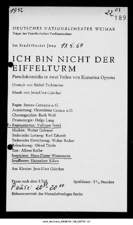 Ich bin nicht der Eiffelturm