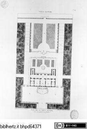 Choix des plus célèbres maisons de plaisance de Rome et de ses environs, Tafel 44: Plan de la Villa Altieri