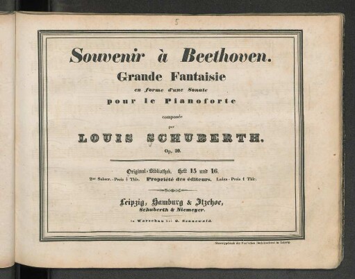 Souvenir à Beethoven : grande fantaisie en forme d'une sonate pour le pianoforte ; op. 30