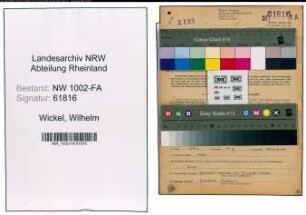 Entnazifizierung Wilhelm Wickel, geb. 19.06.1891 (Haendler)