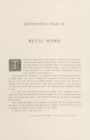 Plate XV. Metal-work