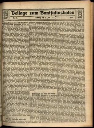 Zweite Ausgabe vom Sonntag, den 13. Juli 1913.