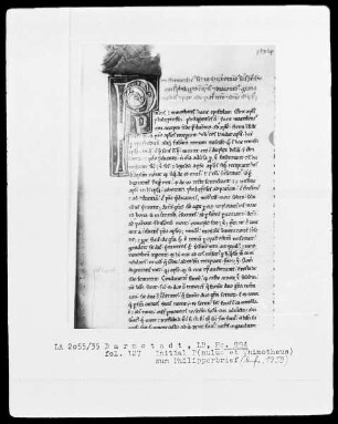 Petrus Lombardus, Glossatura maior super epistolas pauli — Initiale P (aulus et Timotheus), Folio 127recto