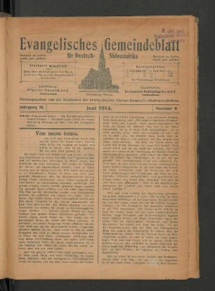 Jahrgang IV. Juni 1914. Nummer 6