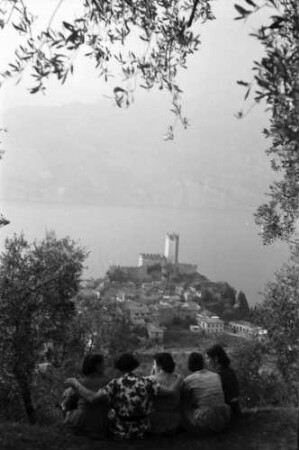 Malcesine: Gardasee, Blick auf das Castello von oben