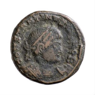 Münze, Follis, Aes 4, 330 - 331 n. Chr.
