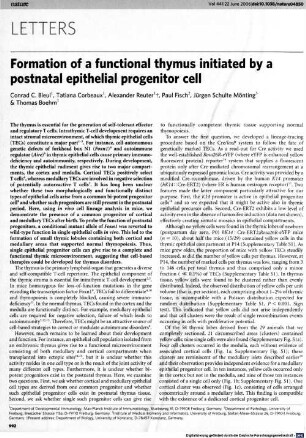 Formation of a functional thymus initiated by a postnatal epithelial progenitor cell