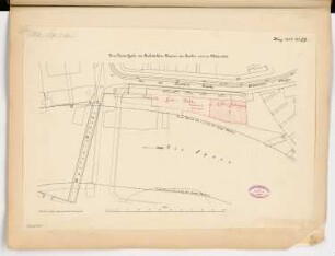 Ladestelle an der Stralauer Brücke Monatskonkurrenz März 1889: Lageplan 1:500; Maßstabsleiste