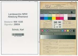 Entnazifizierung Karl Scholz , geb. 10.09.1881 (Architekt)