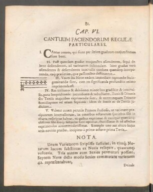 Cap. VI. - Cantuum Faciendorum Regulae Particulares