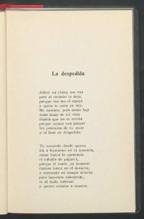 La despedida