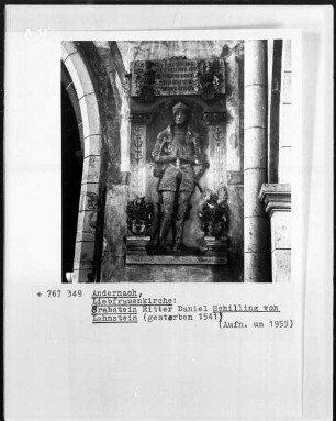 Grabdenkmal für Ritter Daniel Schilling von Lahnstein
