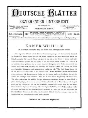 Kaiser Wilhelm : Nachruf