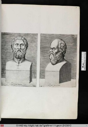 rechts: Porträt-Herme.