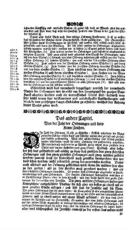 Das andere Kapitel - Von der Zahl der Ordnungen und dero Kenn-Zeichen.