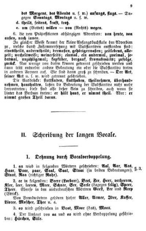 II. Schreibung der langen Vocale.