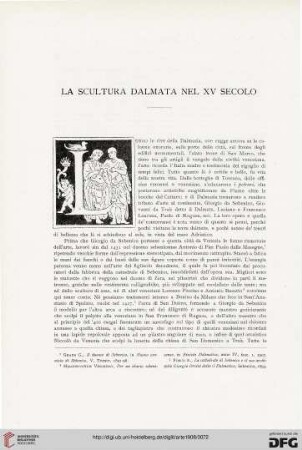 11: La scultura dalmata nel XV secolo, [1]