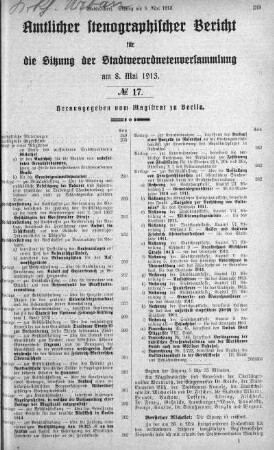 No 17, 8. Mai 1913
