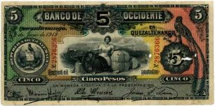 Geldschein, 5 Pesos, 2.6.1919