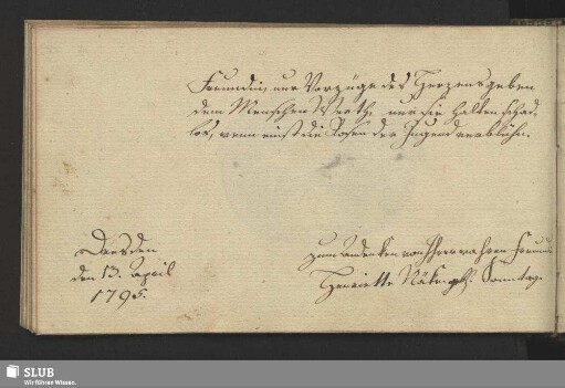 Bl. 86v. Stammbucheintrag von Näke, Karl