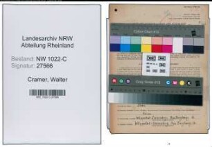 Entnazifizierung Walter Cramer , geb. 10.05.1907 (Gastwirt)