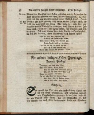 Am andern heiligen Oster-Feyertage. Zweyte Predigt.