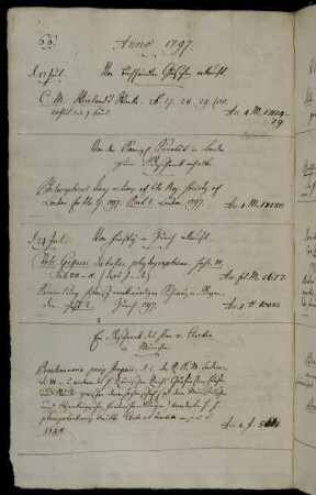 Von Buchhändler Göschen erkauft. - Von der Koenigl Societät in London zum Geschenck erhalten. - Von Fueßly in Zürich erkauft. - Ein Geschenck des Hhrn v. Aretin in München.