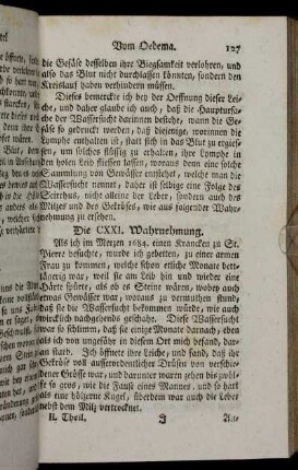 Die CXXI. Wahrnehmung - Die CXXVII. Wahrnehmung