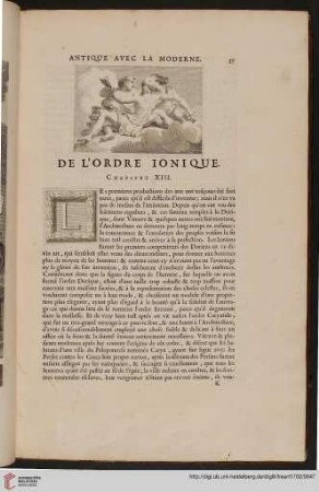De l’Ordre Ionique: Chapitre XIII