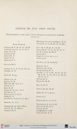Indices to the Visio Pauli