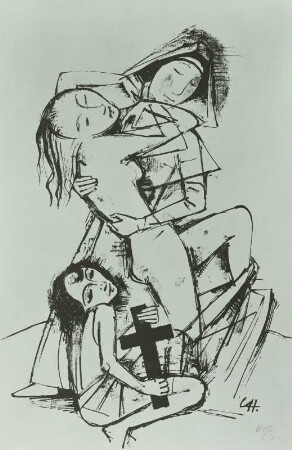 Studie mit Frauen und Kreuz