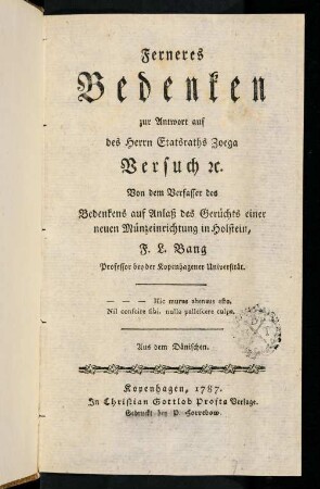 1-118, Ferneres Bedenken