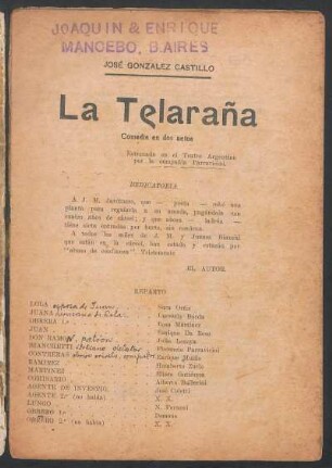 La telaraña : comedia en dos actos
