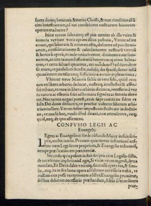 Confusio Legis Ac Evangelii.