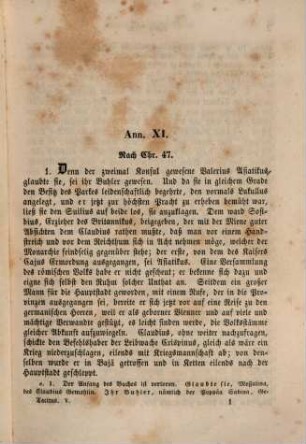 Des P. Cornelius Tacitus Werke, 5. Der Annalen 11. bis 13. Buch