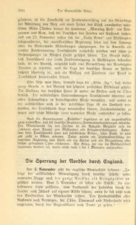 Die Sperrung der Nordsee durch England