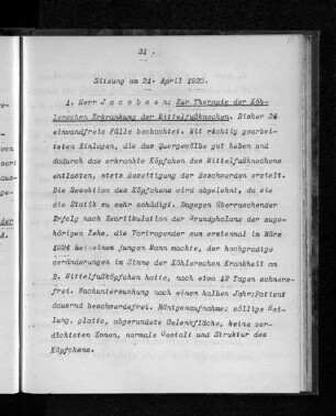 Sitzung am 21. April 1925.