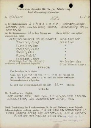 Schneider, Gebhard