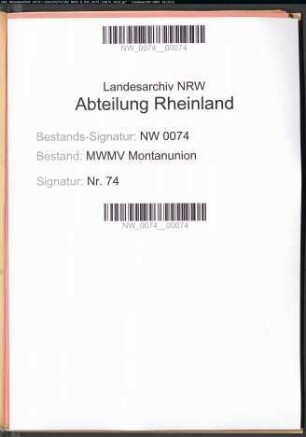 Italien innerhalb der Montanunion (meist Presseausschnitte)