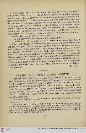 1: Rubens und der Apoll vom Belvedere