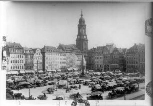 Dresden. Altmarkt. Ansicht von Nordnordwesten mit Kreuzkirche. Reproduktion einer Originalfotografie um 1900