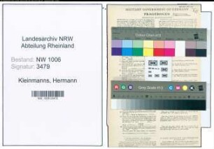 Entnazifizierung Hermann Kleinmanns , geb. 05.09.1890 (Landwirt)